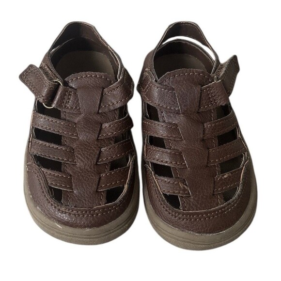 Carters Toddler Boy Size 5 Brown Closed Toe Sandals, Summer - Picture 1 of 7